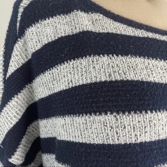 JACK BB DAKATO Striped Navy/Stone Gray Sweater S - Picture 4 of 9
